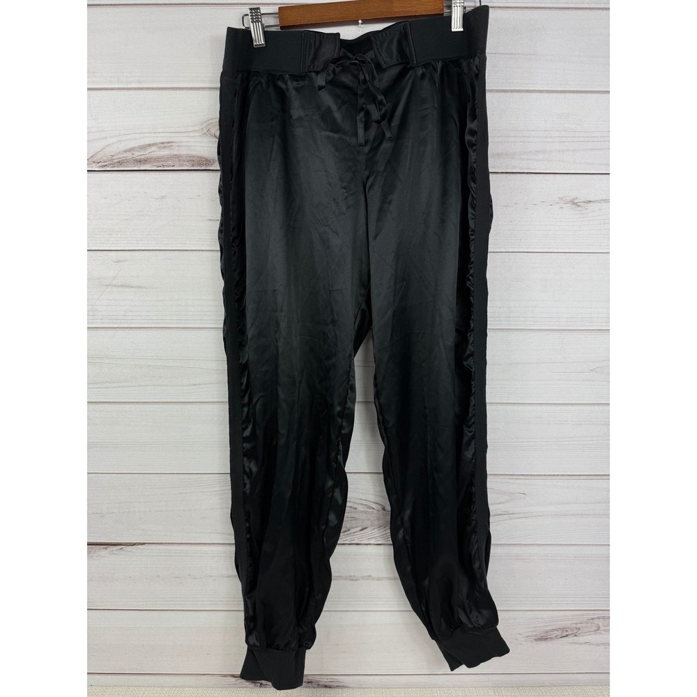 Vintage Victoria's‎ Secret Black Silky Feel Jogger Sleepwear M